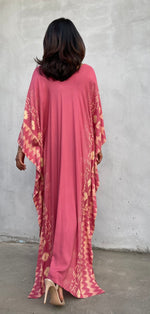MALA handworks Luna Kaftan in Evening Rose and Pattern Silkscreen