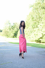 MALA handworks  Lyla Linen pants in Fuchsia Red