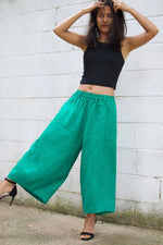 MALA handworks  Lyla Linen pants in Green