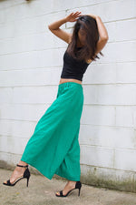 MALA handworks  Lyla Linen pants in Green