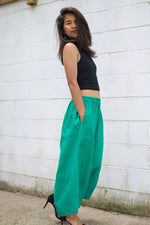 MALA handworks  Lyla Linen pants in Green