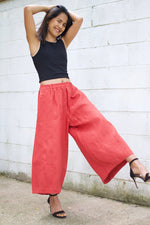 MALA handworks  Lyla Linen pants in Red Linen