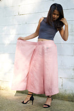 MALA handworks  Old Rose Lyla Linen pants in Rose Pink