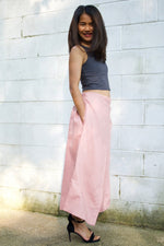 MALA handworks  Old Rose Lyla Linen pants in Rose Pink