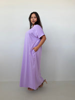 Mala Handworks Alice Jersey Cotton Kaftan in Lilac