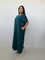 Mala Handworks Alice Jersey Cotton Kaftan in Petrol