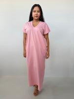 Mala Handworks Alisa Petite Cotton Kaftan in Bubblegum