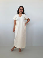 Mala Handworks Alisa Petite Cotton Kaftan in Cream