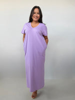 Mala Handworks Alisa Petite Cotton Kaftan in Lilac