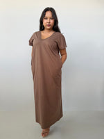 Mala Handworks Alisa Petite Cotton Kaftan in Mocha