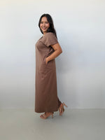 Mala Handworks Alisa Petite Cotton Kaftan in Mocha