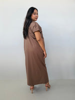 Mala Handworks Alisa Petite Cotton Kaftan in Mocha