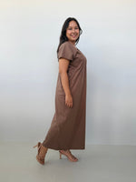 Mala Handworks Alisa Petite Cotton Kaftan in Mocha
