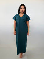 Mala Handworks Alisa Petite Cotton Kaftan in Petrol