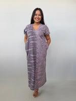 Mala Handworks Alisa Petite Cotton Kaftan in Stone Tie Dye