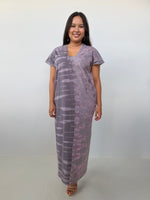 Mala Handworks Alisa Petite Cotton Kaftan in Stone Tie Dye