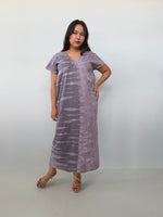 Mala Handworks Alisa Petite Cotton Kaftan in Stone Tie Dye