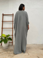 MALA handworks Aura Double Gauze Cotton Shirt Dress in Sage Green