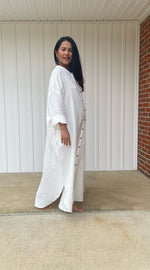 MALA handworks Aura Double Gauze Cotton Shirt Dress in White