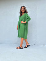Mala Handworks Bree Double Gauze Cotton Dress in Jade