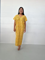Mala Handworks Callie Petite Cotton Kaftan in Turmeric Paisley