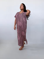Mala Handworks Callie Petite Hand-Painted Kaftan in Mauve