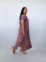 Mala Handworks Callie Petite Hand-Painted Kaftan in Mauve