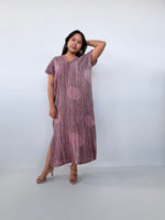 Mala Handworks Callie Petite Hand-Painted Kaftan in Mauve