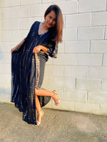 MALA handworks  Camila Kaftan in Black and off White Tie Dye