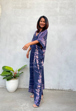 MALA handworks  Camila Kaftan in Blue and Purple Tie Dye