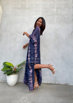 MALA handworks  Camila Kaftan in Blue and Purple Tie Dye