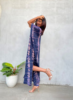 MALA handworks  Camila Kaftan in Blue and Purple Tie Dye