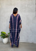 MALA handworks  Camila Kaftan in Blue and Purple Tie Dye