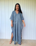 MALA handworks  Camila Kaftan in Blue Gray Tie Dye