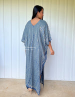 MALA handworks  Camila Kaftan in Blue Gray Tie Dye