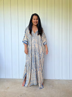 MALA handworks  Camila Kaftan in Blue Gray Tie Dye