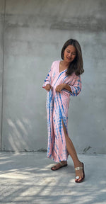 Camila Kaftan in Bubblegum & Blue Tie Dye-CM-54-50-Mala Handworks