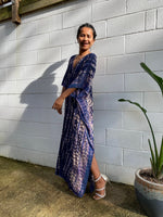 Camila Kaftan in Dark Blue and Purple Tie Dye-CM-3-50-Mala Handworks