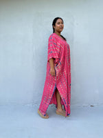 Camila Kaftan in Fuchsia & Blue Tie Dye-CM-56-50-Mala Handworks