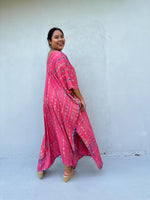 Camila Kaftan in Fuchsia & Blue Tie Dye-CM-56-50-Mala Handworks