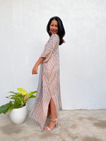 MALA handworks  Camila Kaftan in Gray and Brown Tie Dye