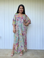 MALA handworks  Camila Kaftan in Gray and Rainbow Tie Dye