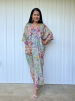MALA handworks  Camila Kaftan in Gray and Rainbow Tie Dye