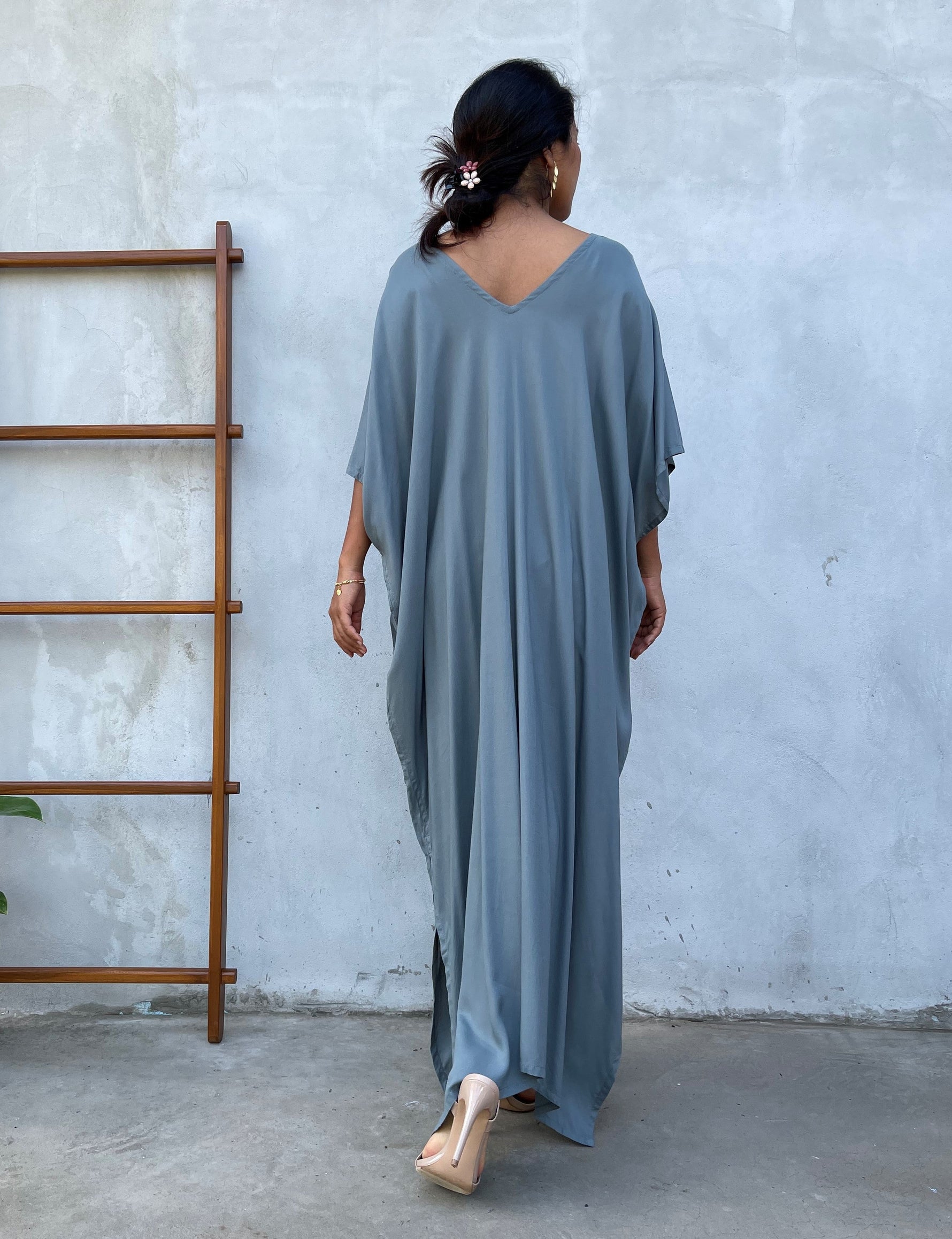 MALA handworks Camila Kaftan in Light Gray