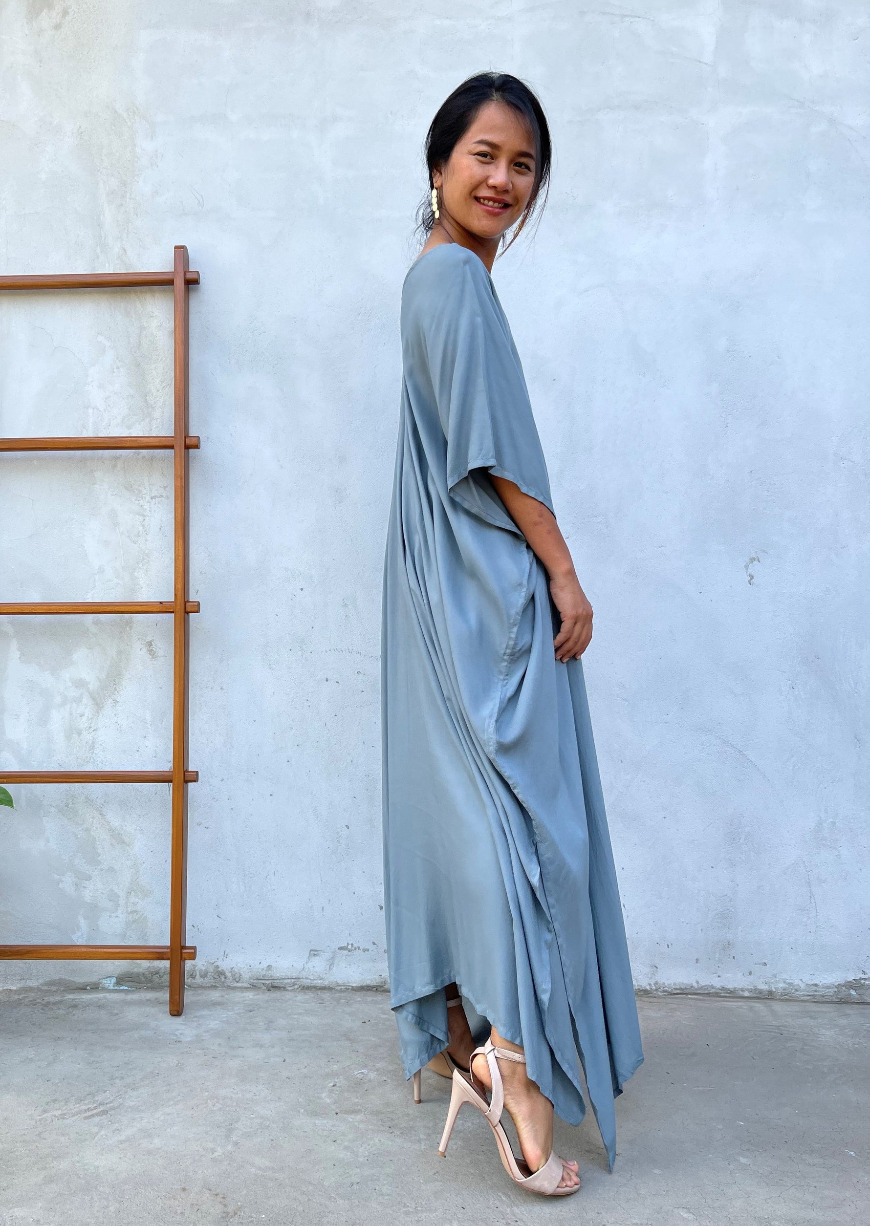 MALA handworks Camila Kaftan in Light Gray