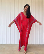 MALA handworks  Camila Kaftan in Red and Purple Tie Dye