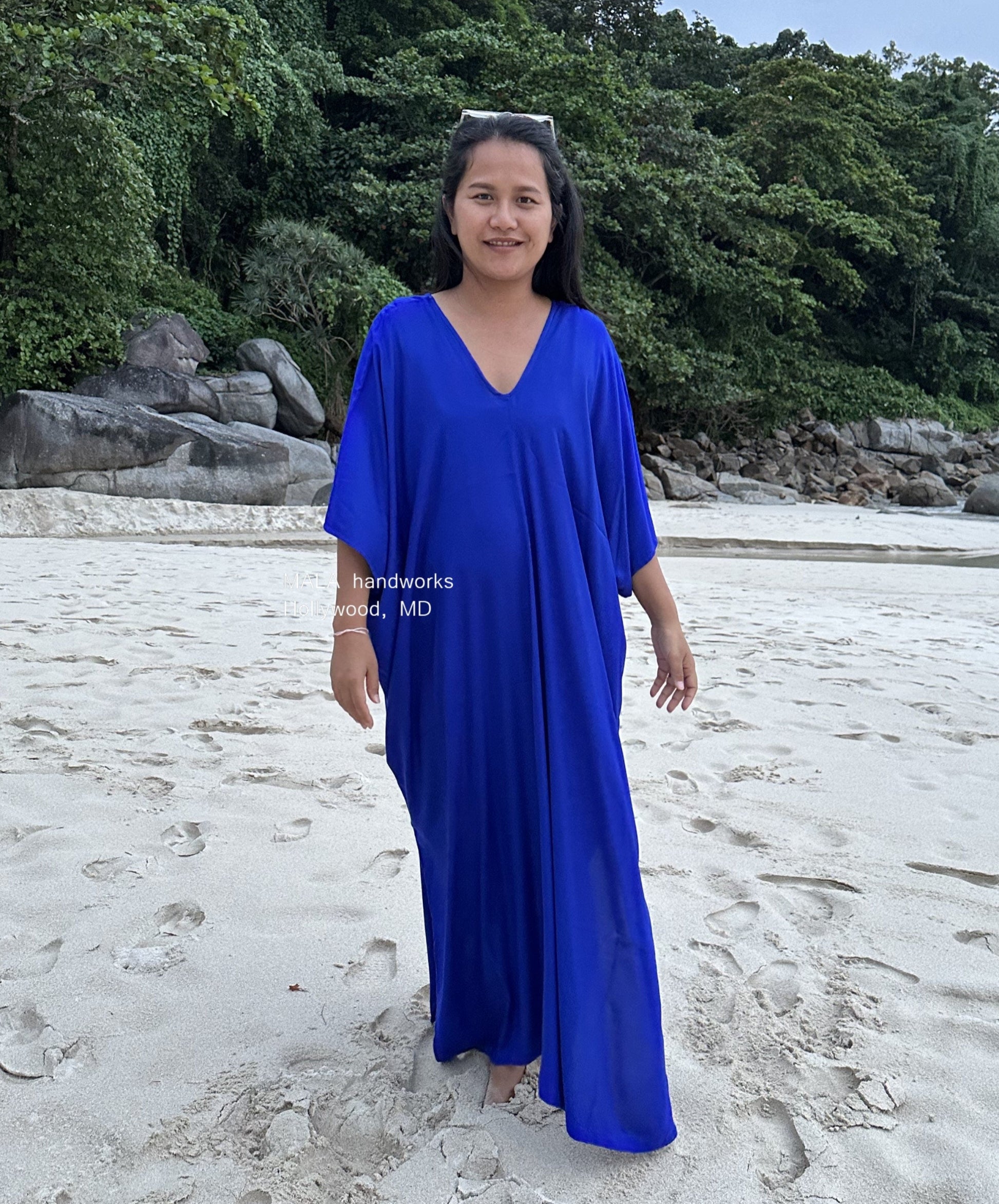 MALA handworks  Camila Kaftan in Royal Blue