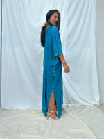MALA handworks Camila Kaftan in Turquoise Blue Tie Dye