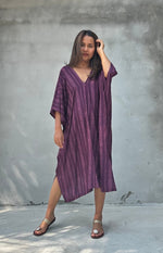 Camila Reed Kaftan in Eggplant-CM-58-40-Mala Handworks