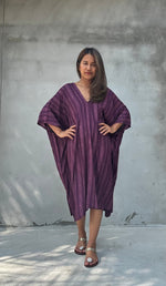 Camila Reed Kaftan in Eggplant-CM-58-40-Mala Handworks